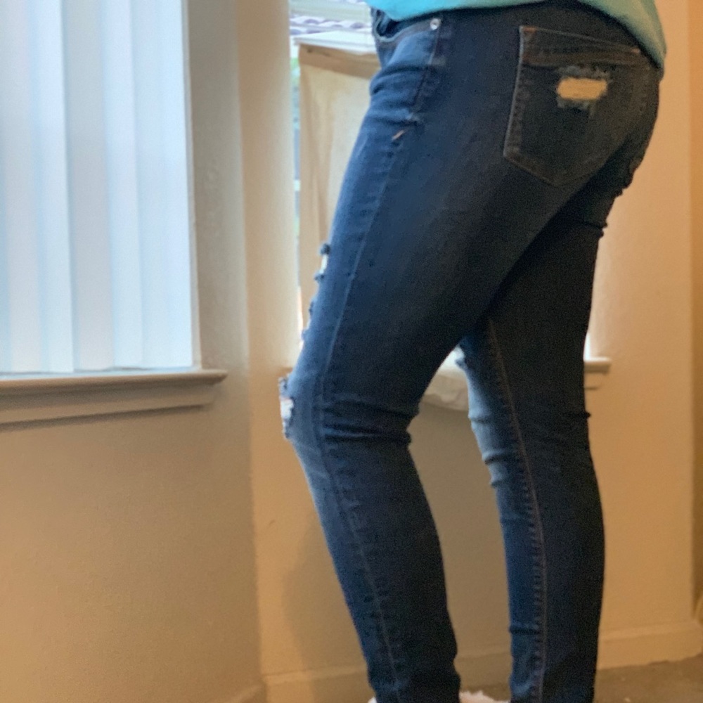 Distressed jeans